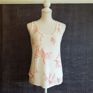 Coral print tank top